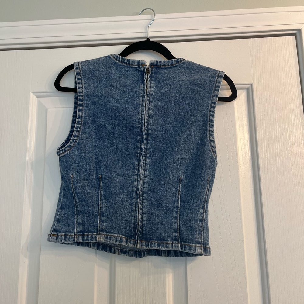 Abercrombie & Fitch Blue Denim Top - Picture 2 of 3